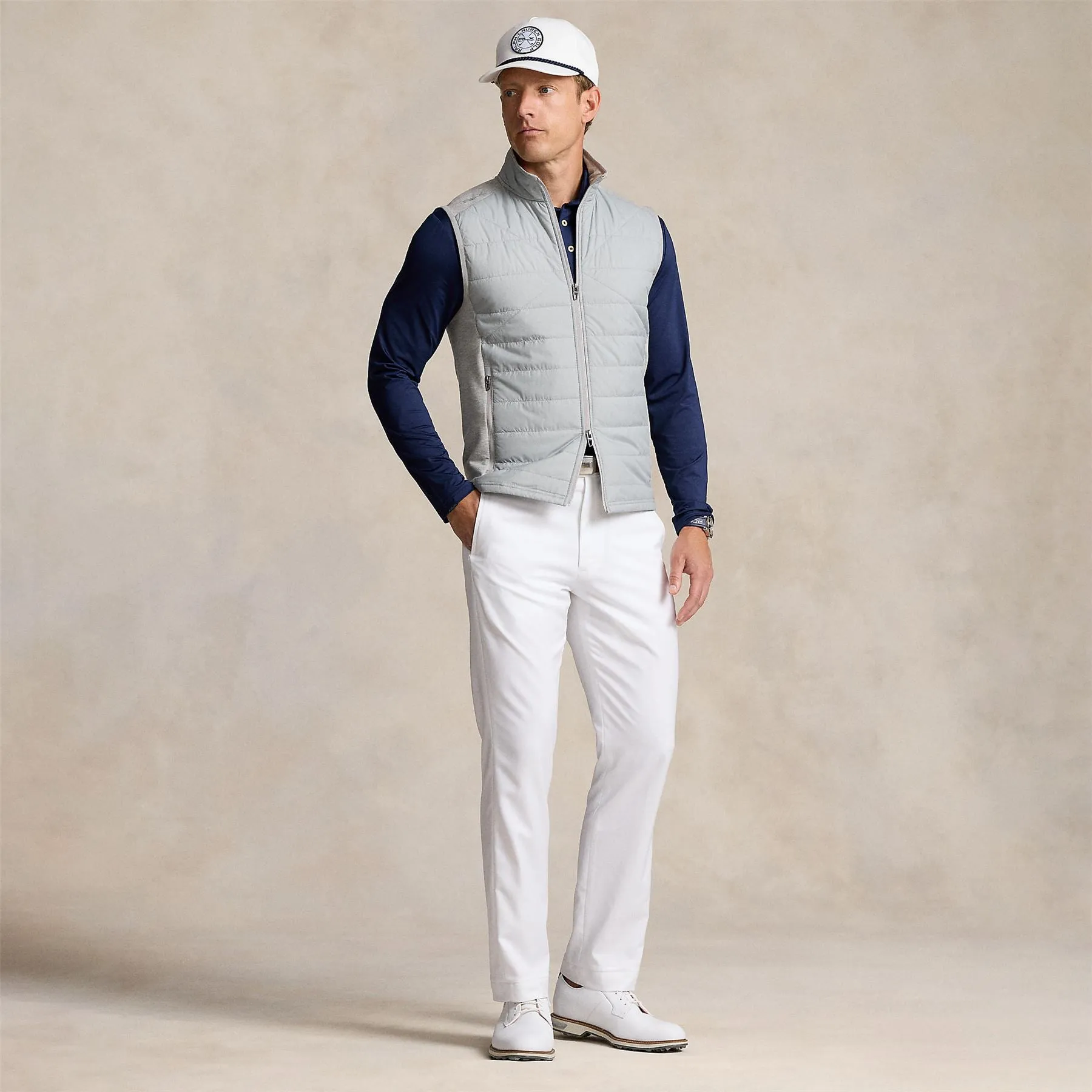 RLX Classic Fit Performance Wool Gilet Andover Heather - AW24