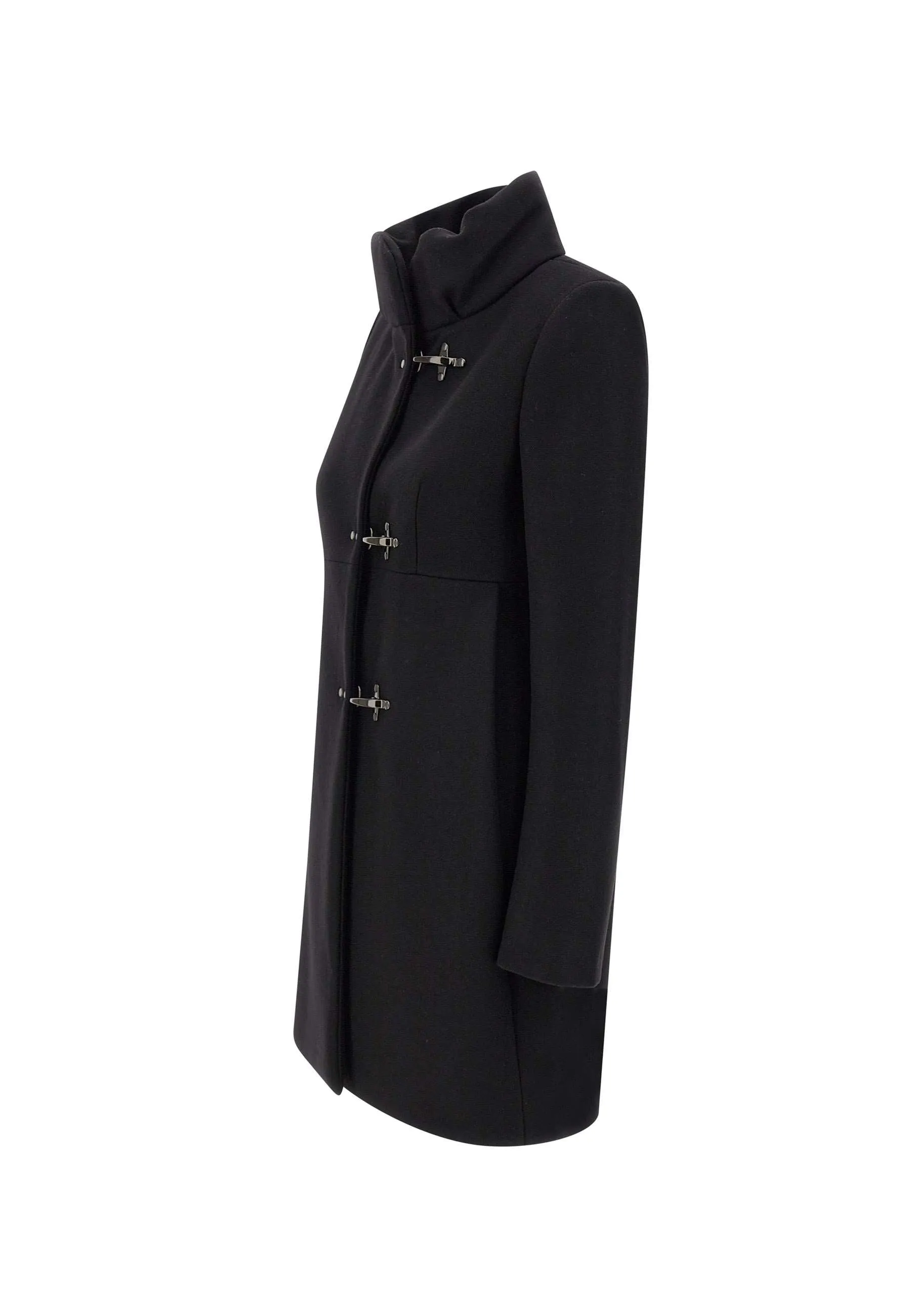 Romantic Black Wool Blend Coat