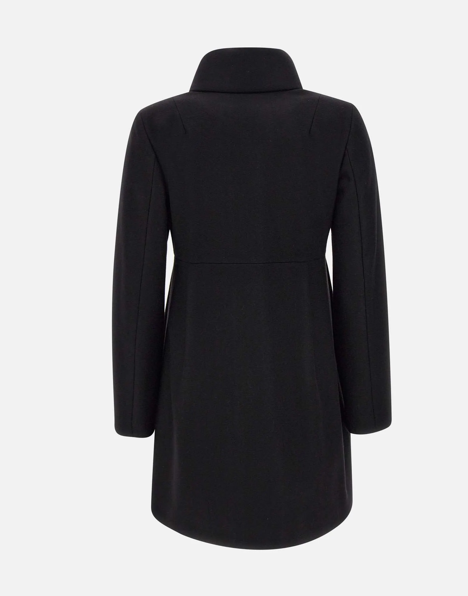 Romantic Black Wool Blend Coat