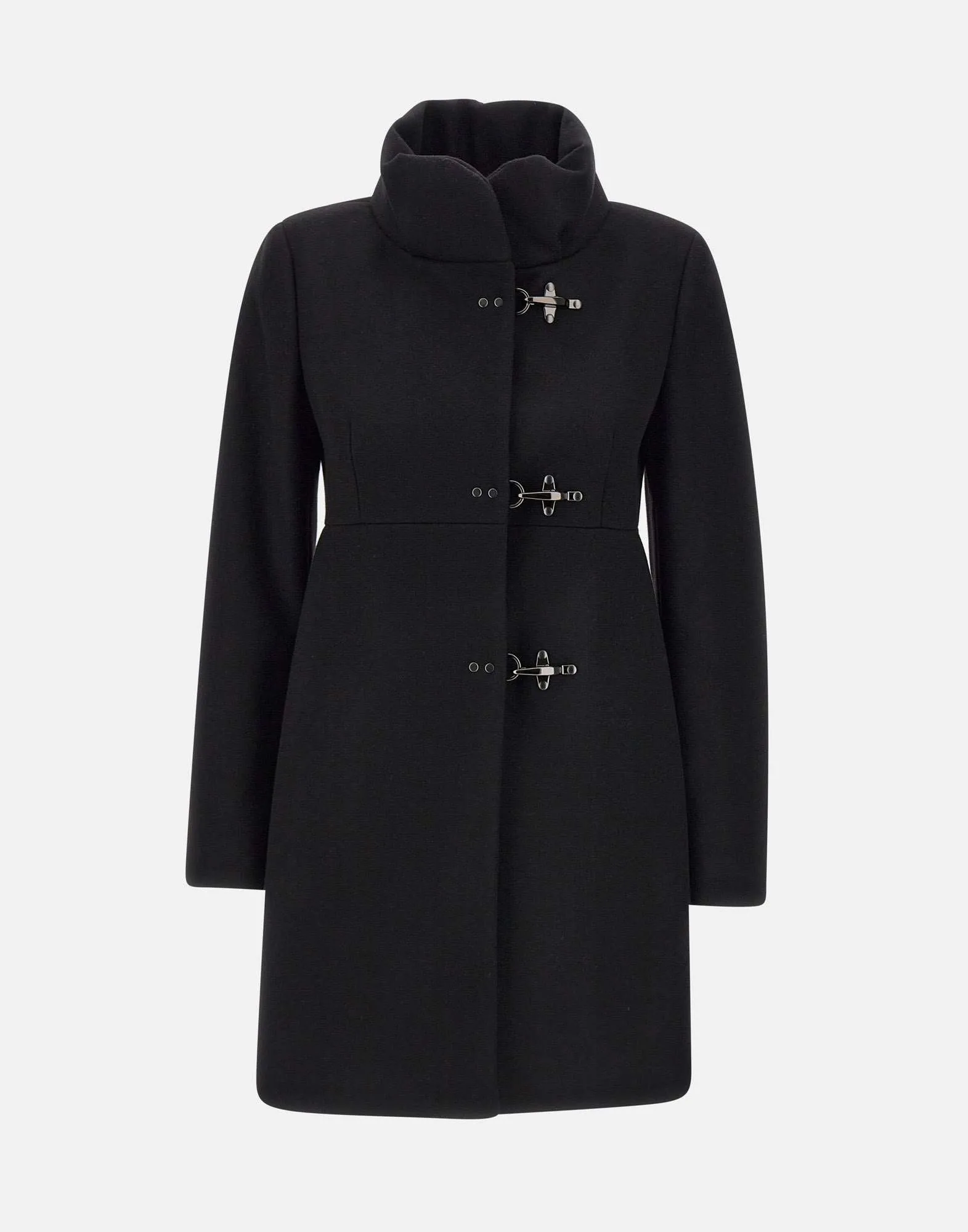 Romantic Black Wool Blend Coat