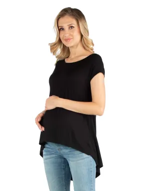 Scoop Neck High Low Maternity T Shirt