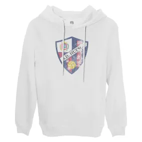 SD Huesca Color Badge Fleece Pullover Hoodie - White