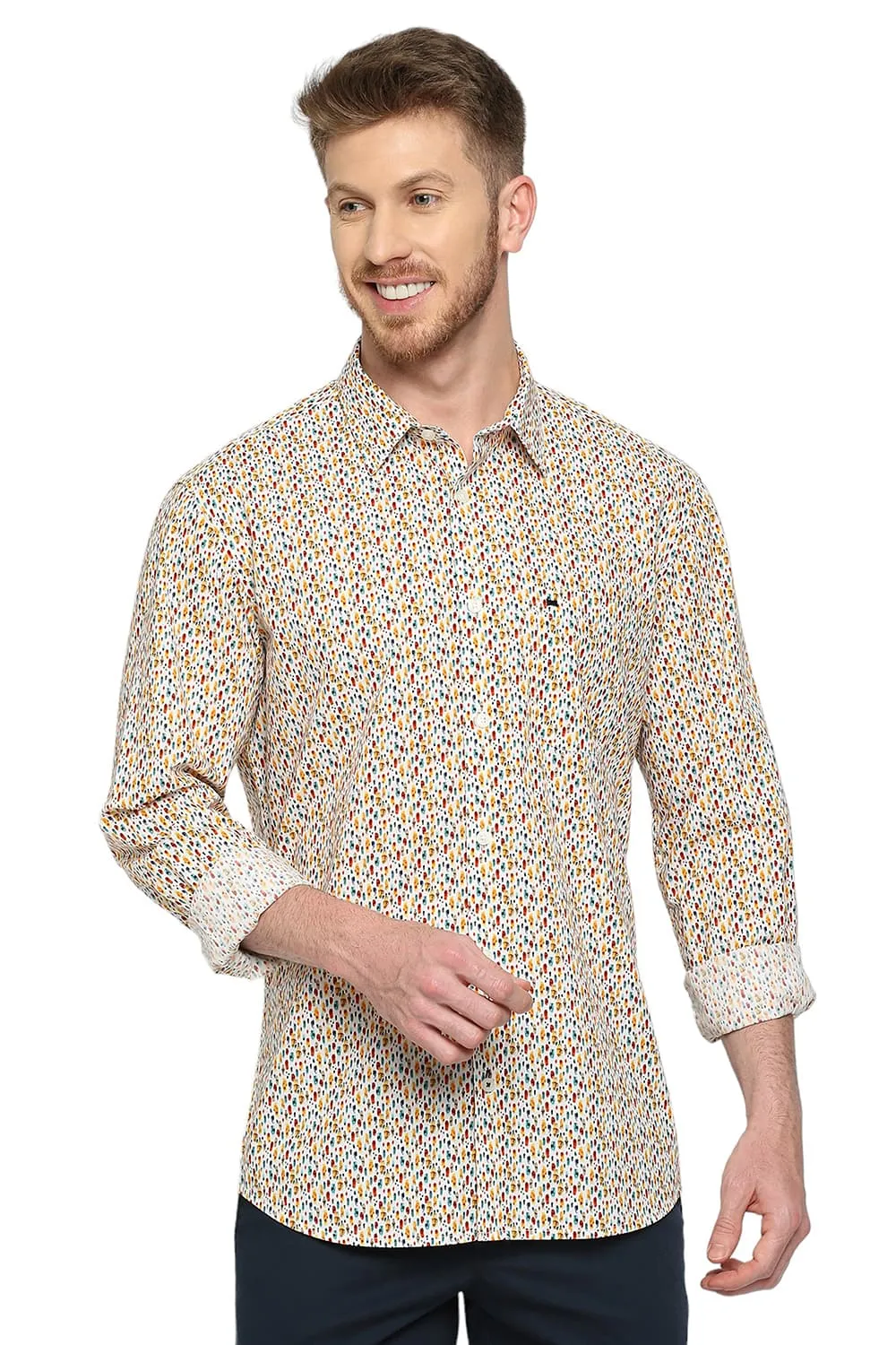 Slim Fit Cotton Digital Printed Shirt