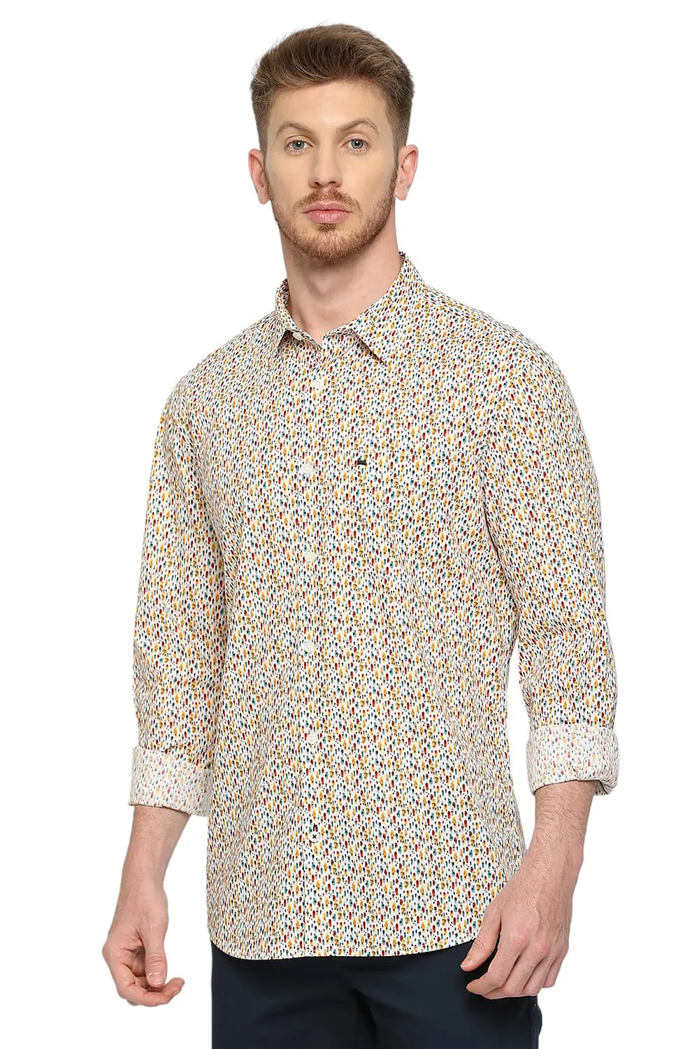 Slim Fit Cotton Digital Printed Shirt