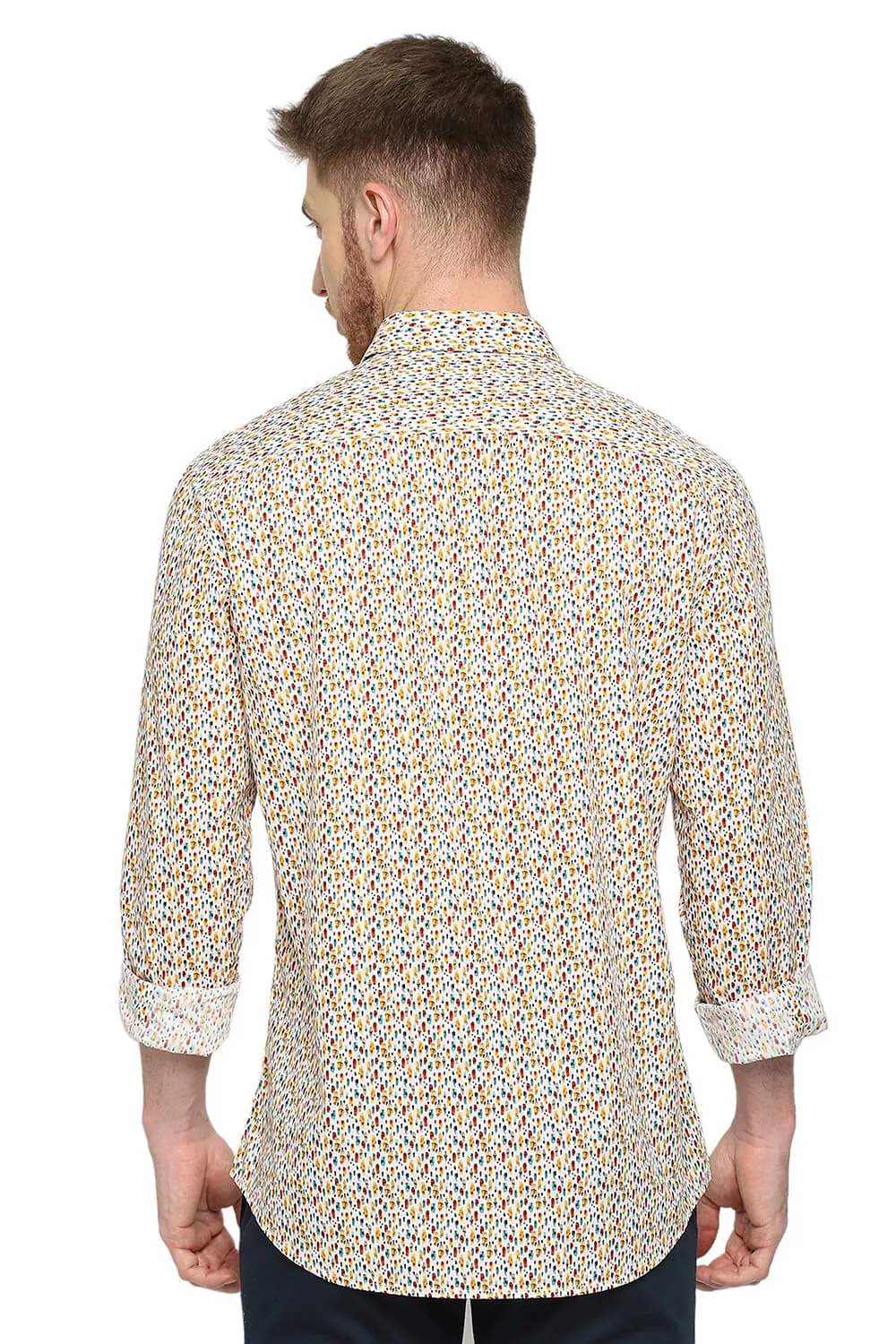 Slim Fit Cotton Digital Printed Shirt