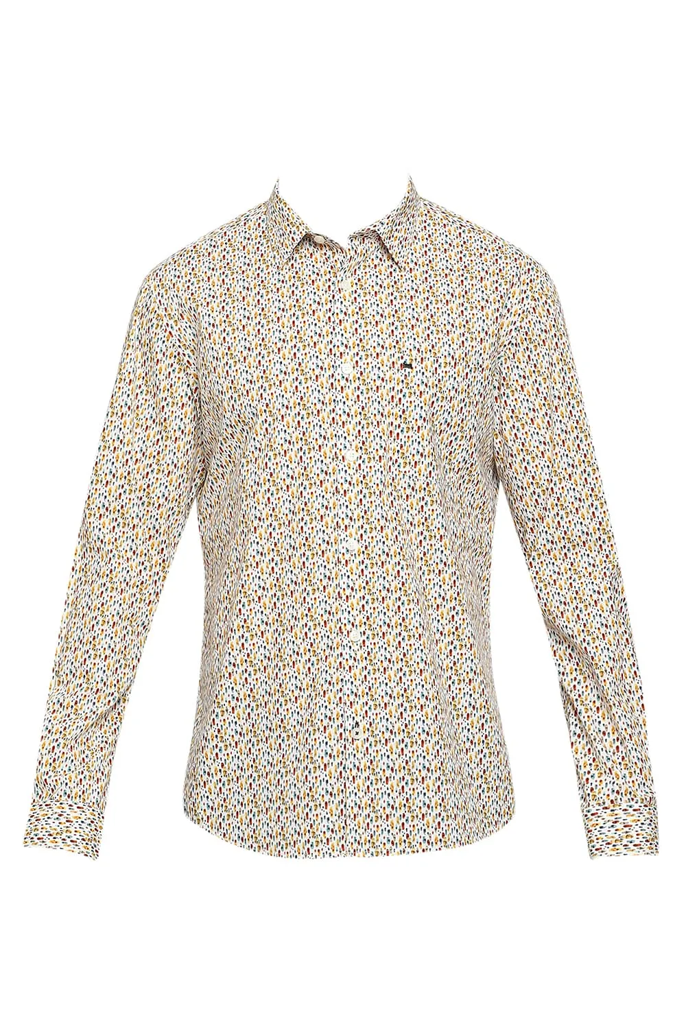 Slim Fit Cotton Digital Printed Shirt