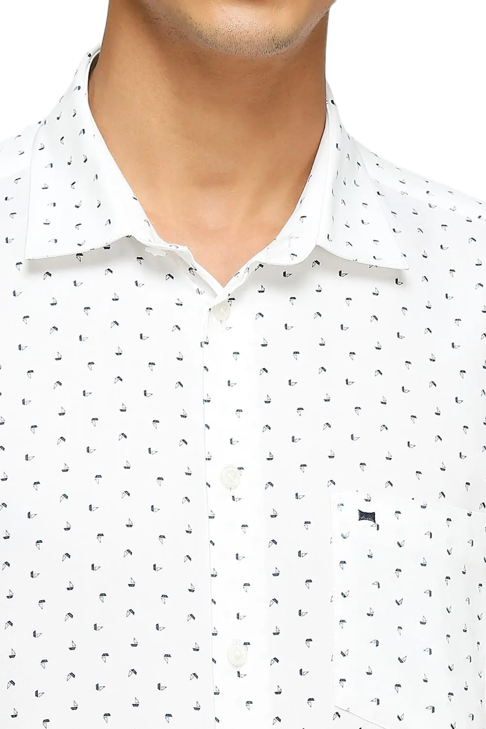 Slim Fit Cotton Twill Printed Shirts