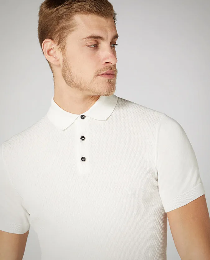 Slim Fit Knitted Cotton Short-Sleeve Polo Shirt