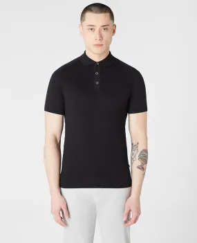 Slim Fit Knitted Cotton Short-Sleeve Polo Shirt