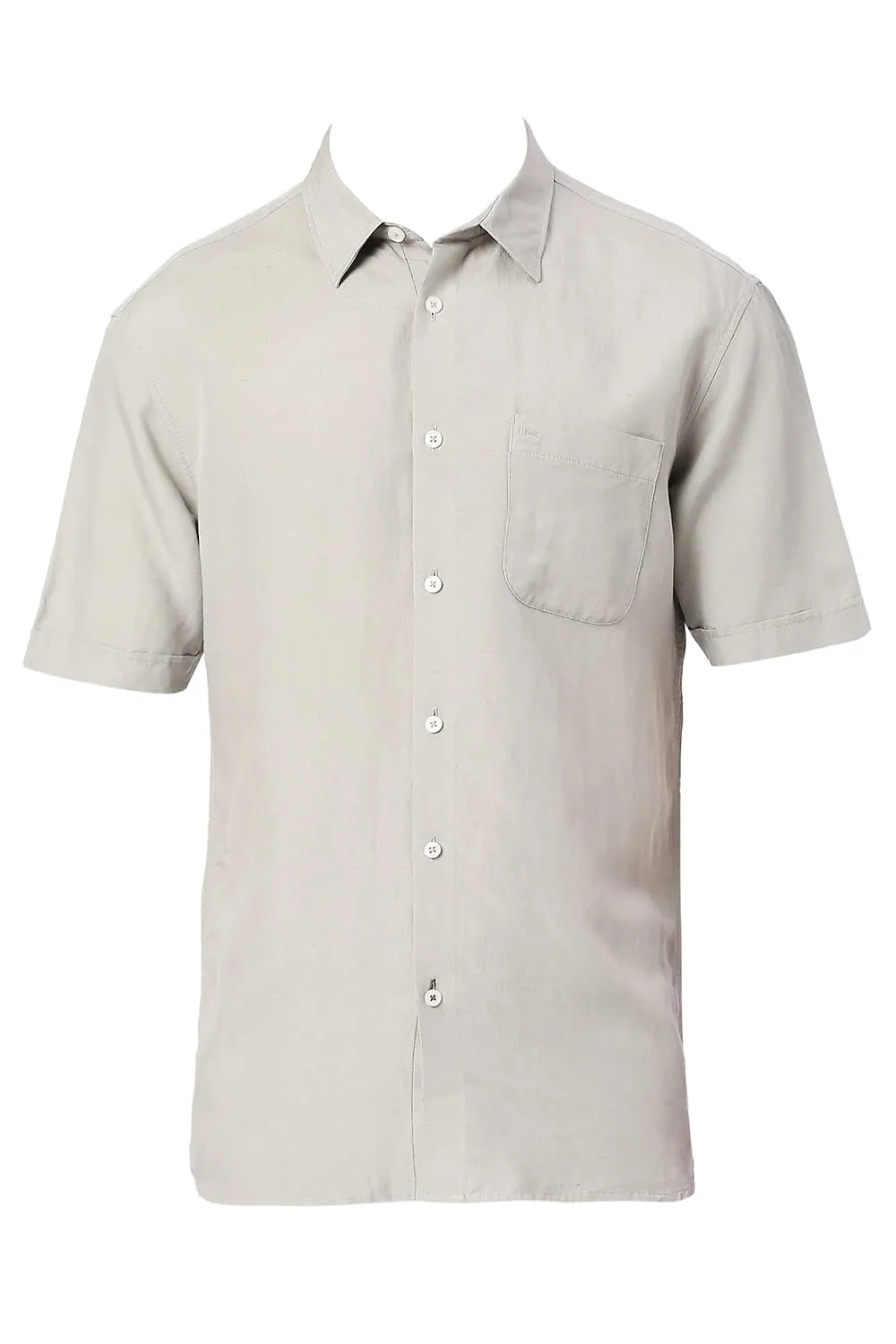 Slim Fit Viscose Linen Halfsleeves Shirt