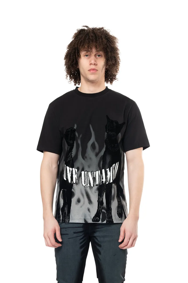 Smoke Rise Folcked Print T-Shirt