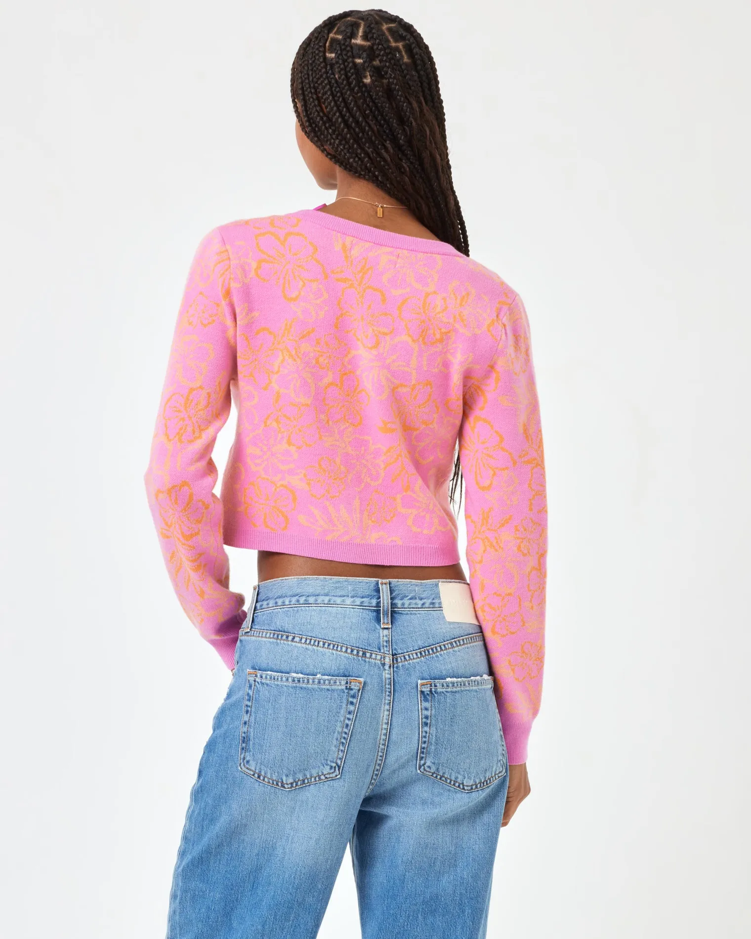 Spring Fling Sweater - Hibiscus Kiss