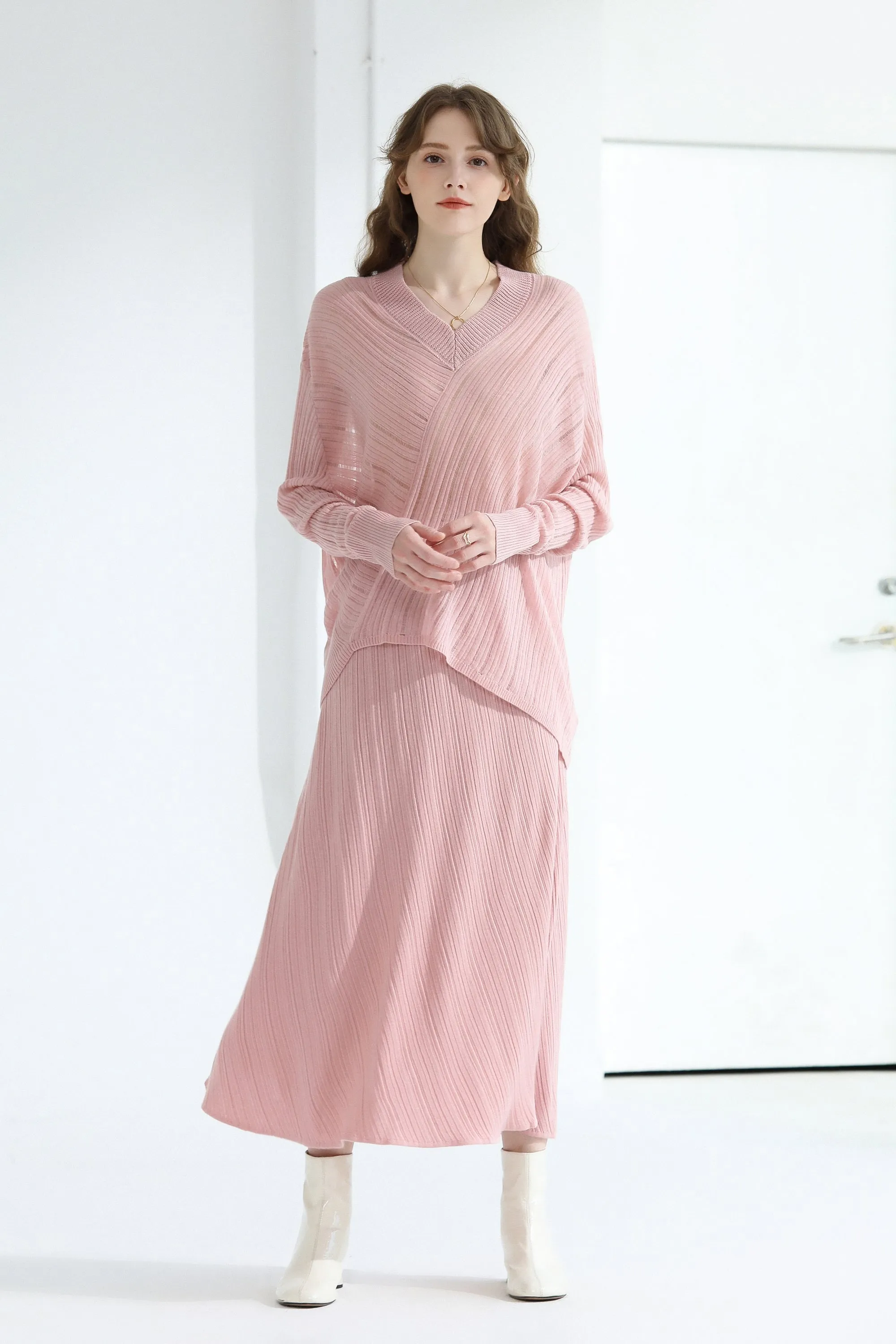 Sylphide | Amour Pink Wool Blend Knit Top