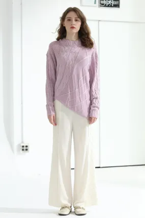 Sylphide | Babette Purple Cable Wool Sweater