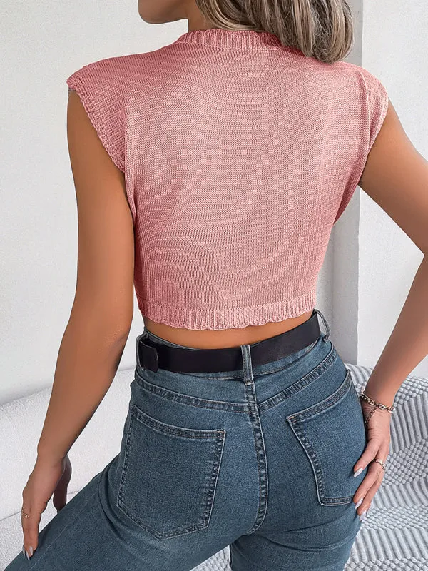 TEEK - Love Cropped Sweater Top