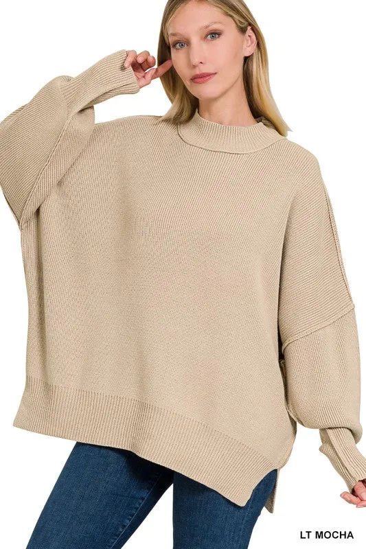 TEEK - Side Slit Oversized Sweater