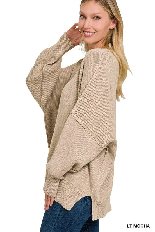 TEEK - Side Slit Oversized Sweater