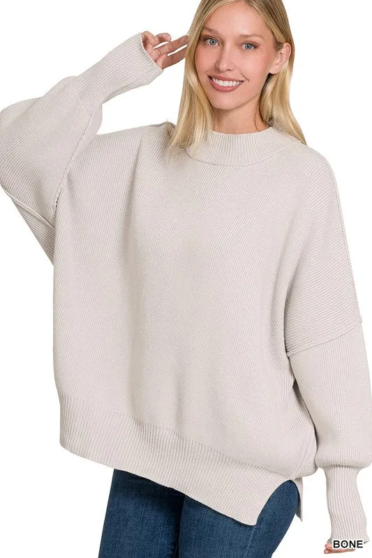 TEEK - Side Slit Oversized Sweater