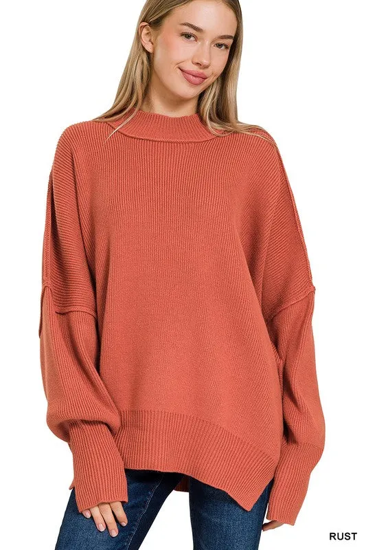 TEEK - Side Slit Oversized Sweater