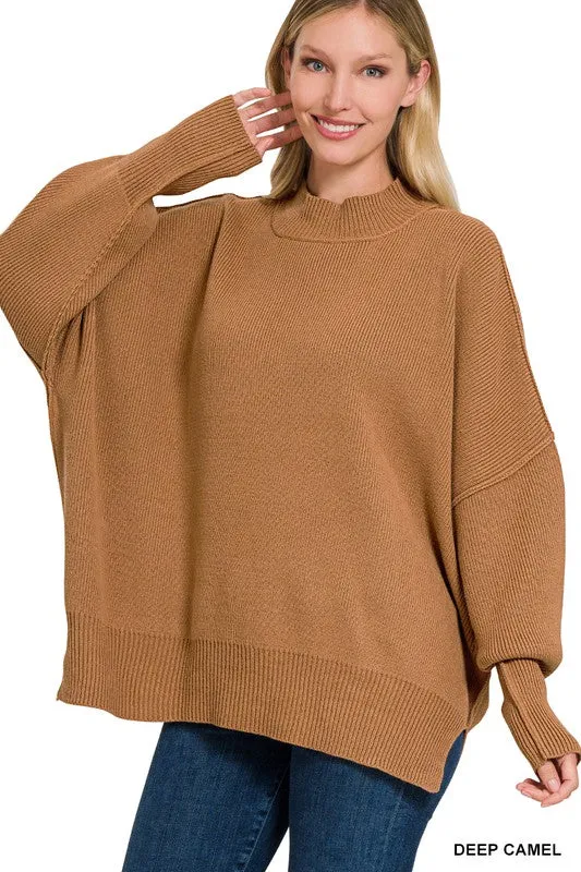 TEEK - Side Slit Oversized Sweater