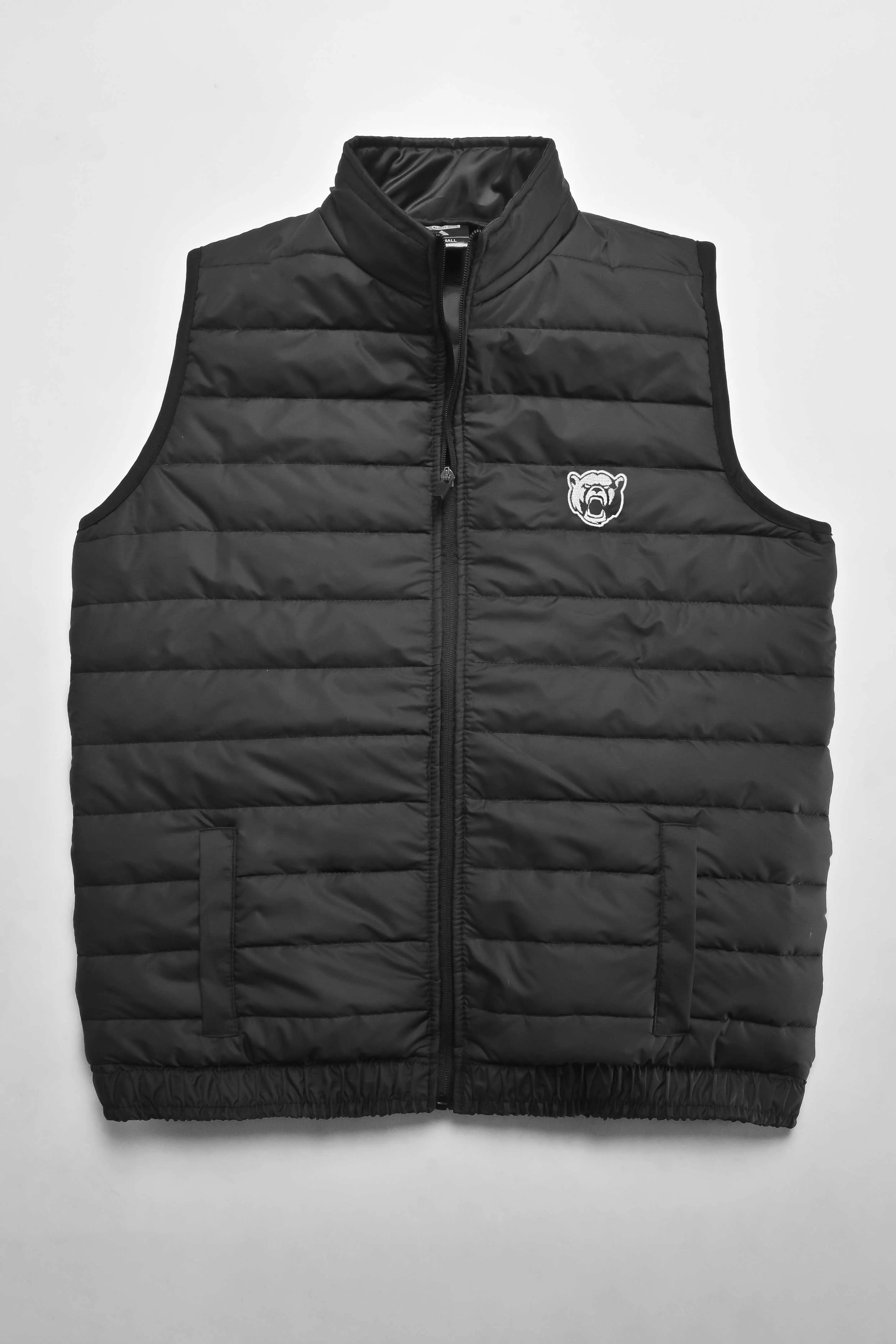 The Burnt Soul Men's Embroidered Sleeveless Puffer Gilet