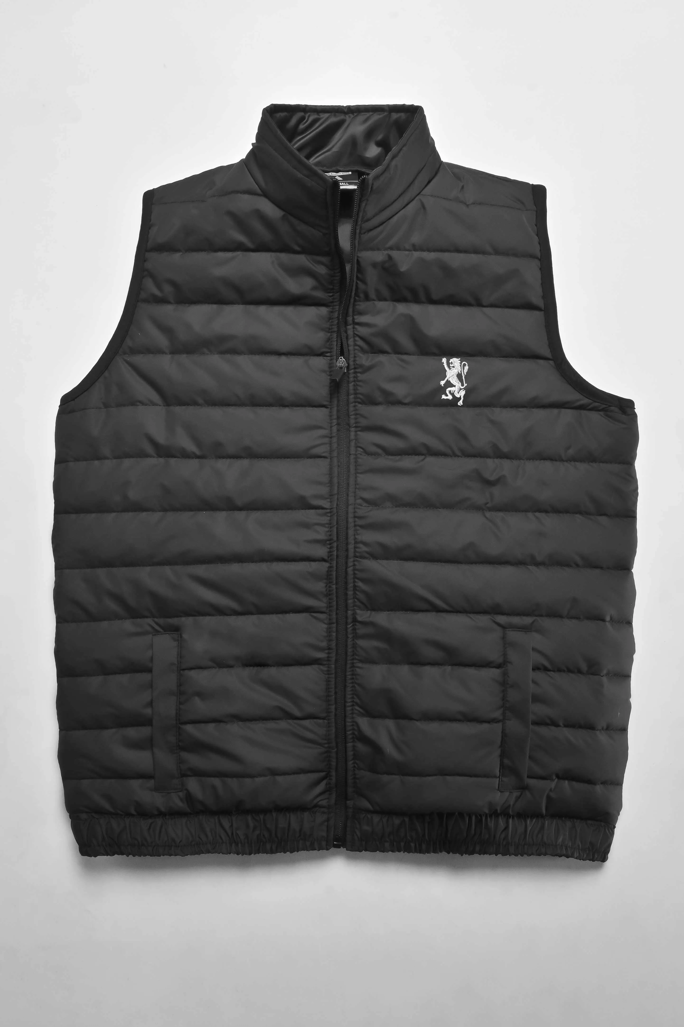 The Burnt Soul Men's Embroidered Sleeveless Puffer Gilet