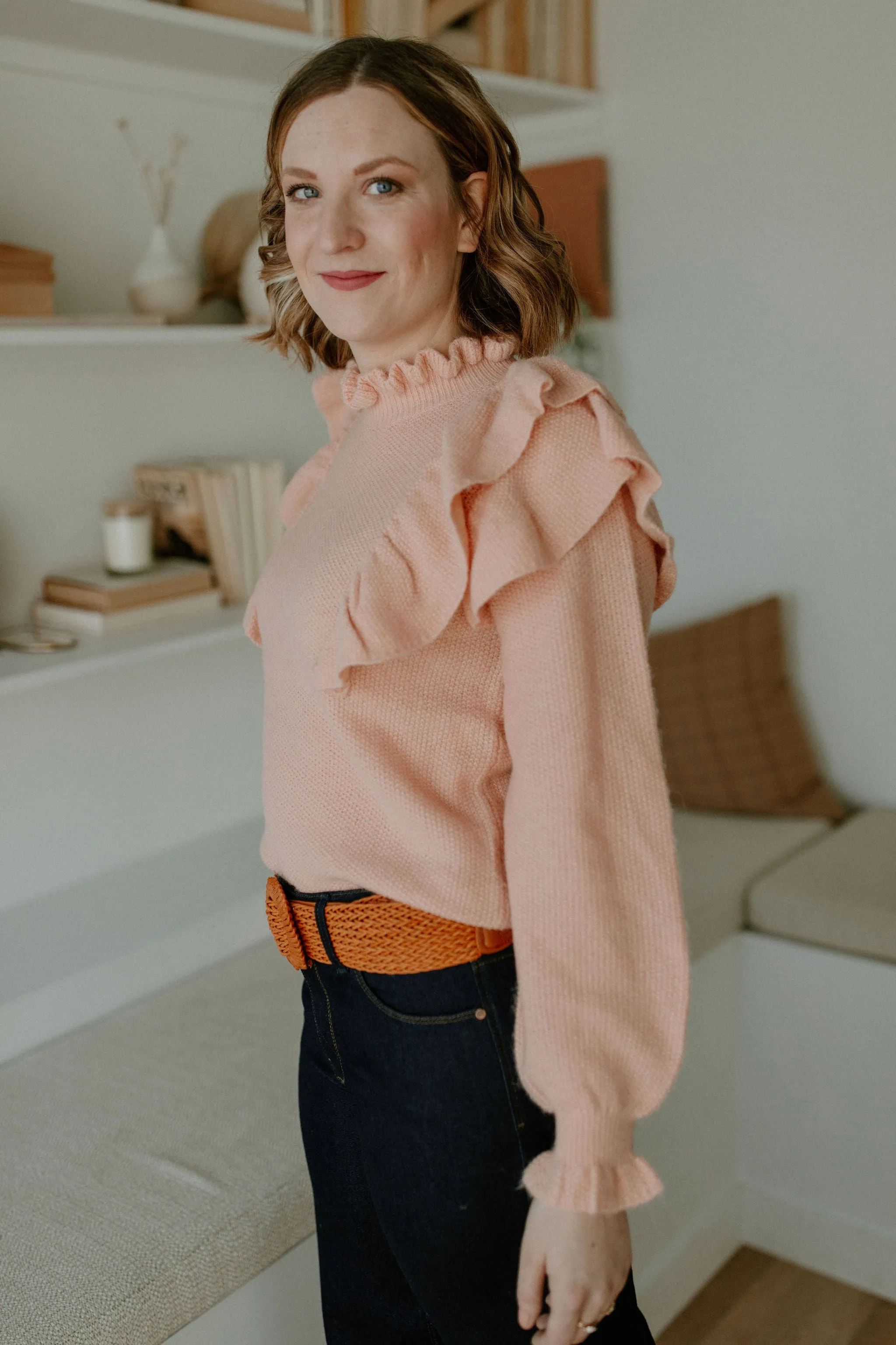 The Kamile Knit Sweater by Part Two - Blush