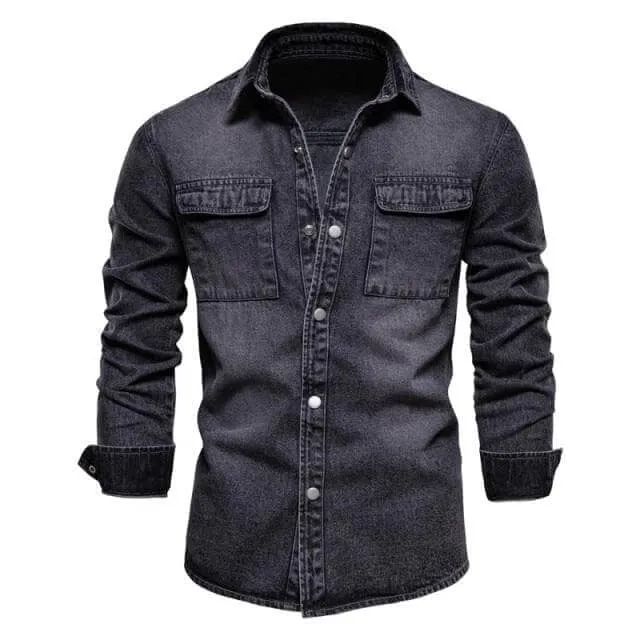 The Luke Long Sleeve Denim Shirt - Multiple Colors