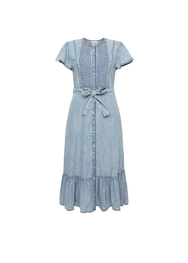 The Nolene Dress by FRNCH - Denim Blue