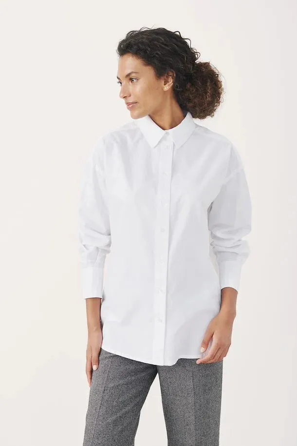 The Regan Shirt by Part Two - Bright White - PLUS