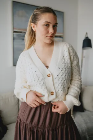 The Waffle Knit Chunky Cardigan - PLUS