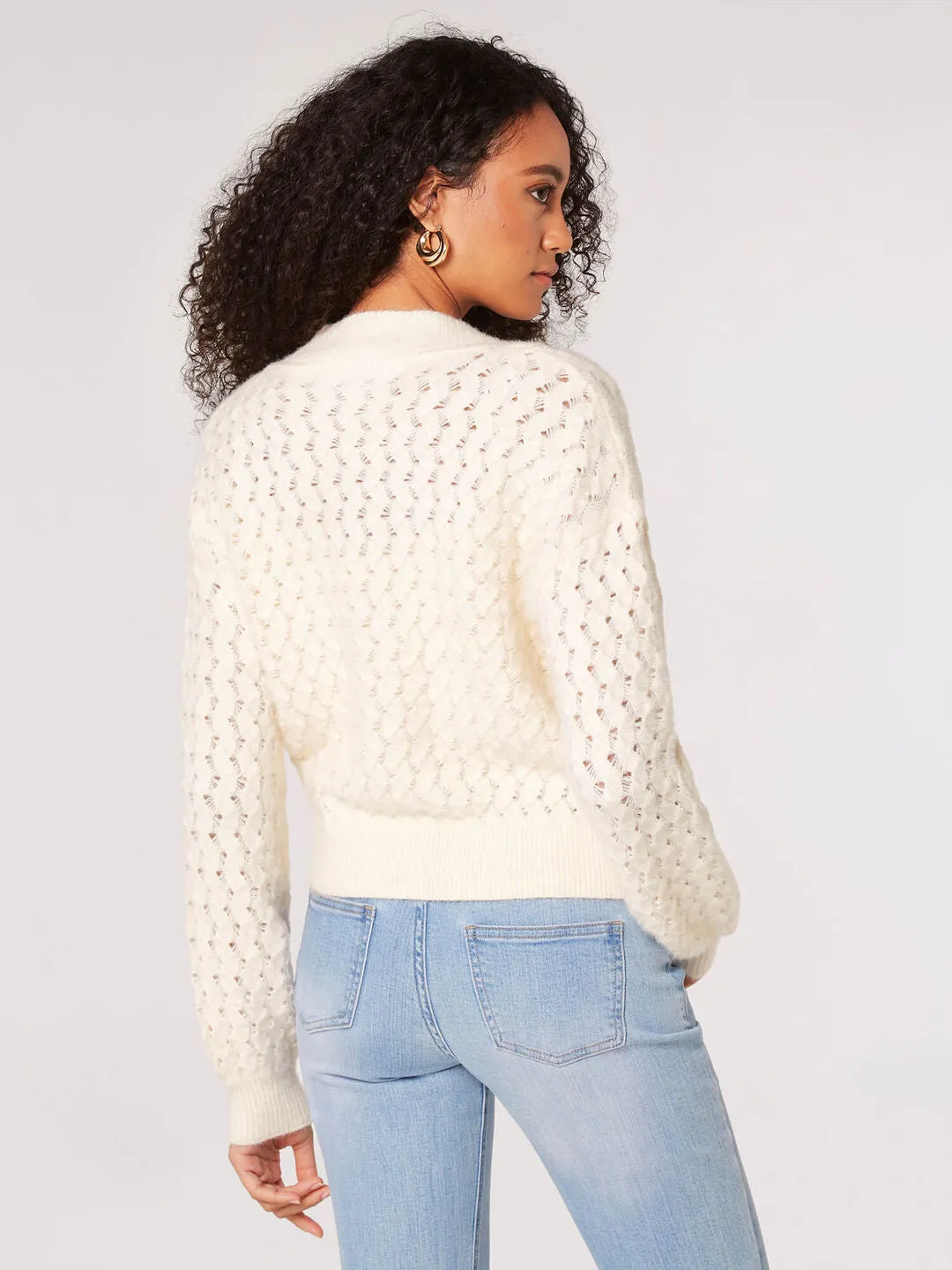 The Waffle Knit Chunky Cardigan - PLUS