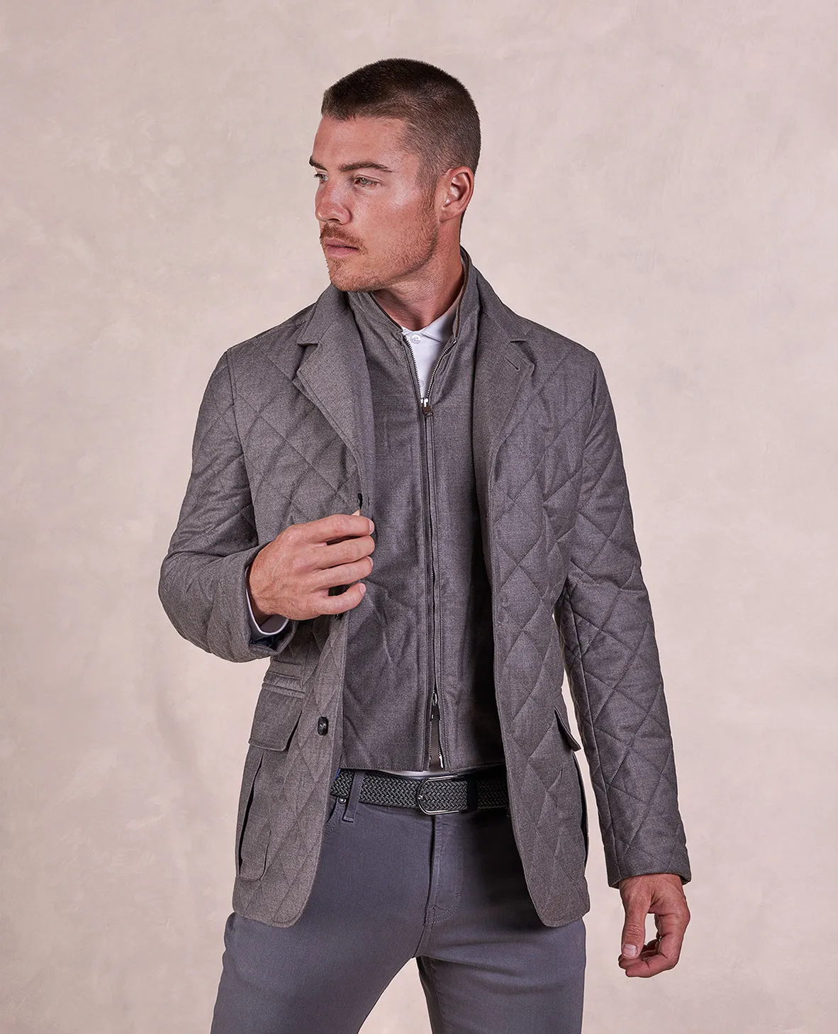 The Windstopper - Wool/Silk Travel Jacket - Fawn