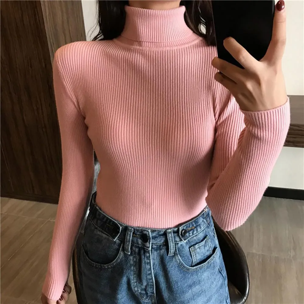 Thick and Soft Turtle Neck Long Sleeve Sweater