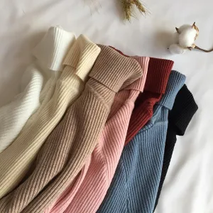 Thick and Soft Turtle Neck Long Sleeve Sweater