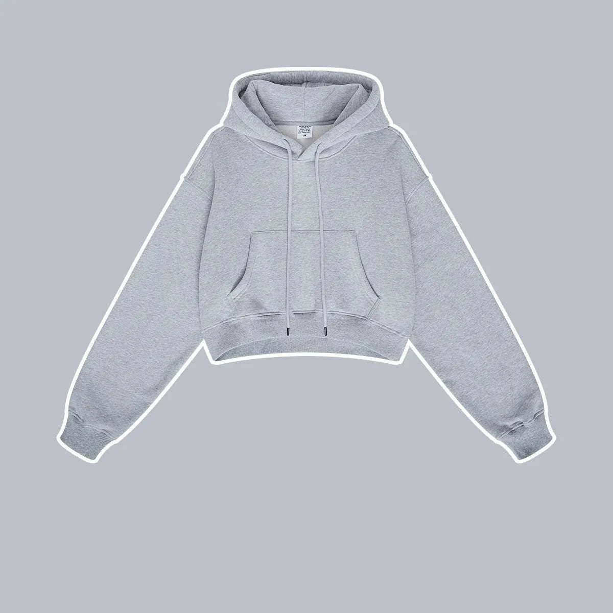 Thickened And Padded Hooded Solid Color Sweater