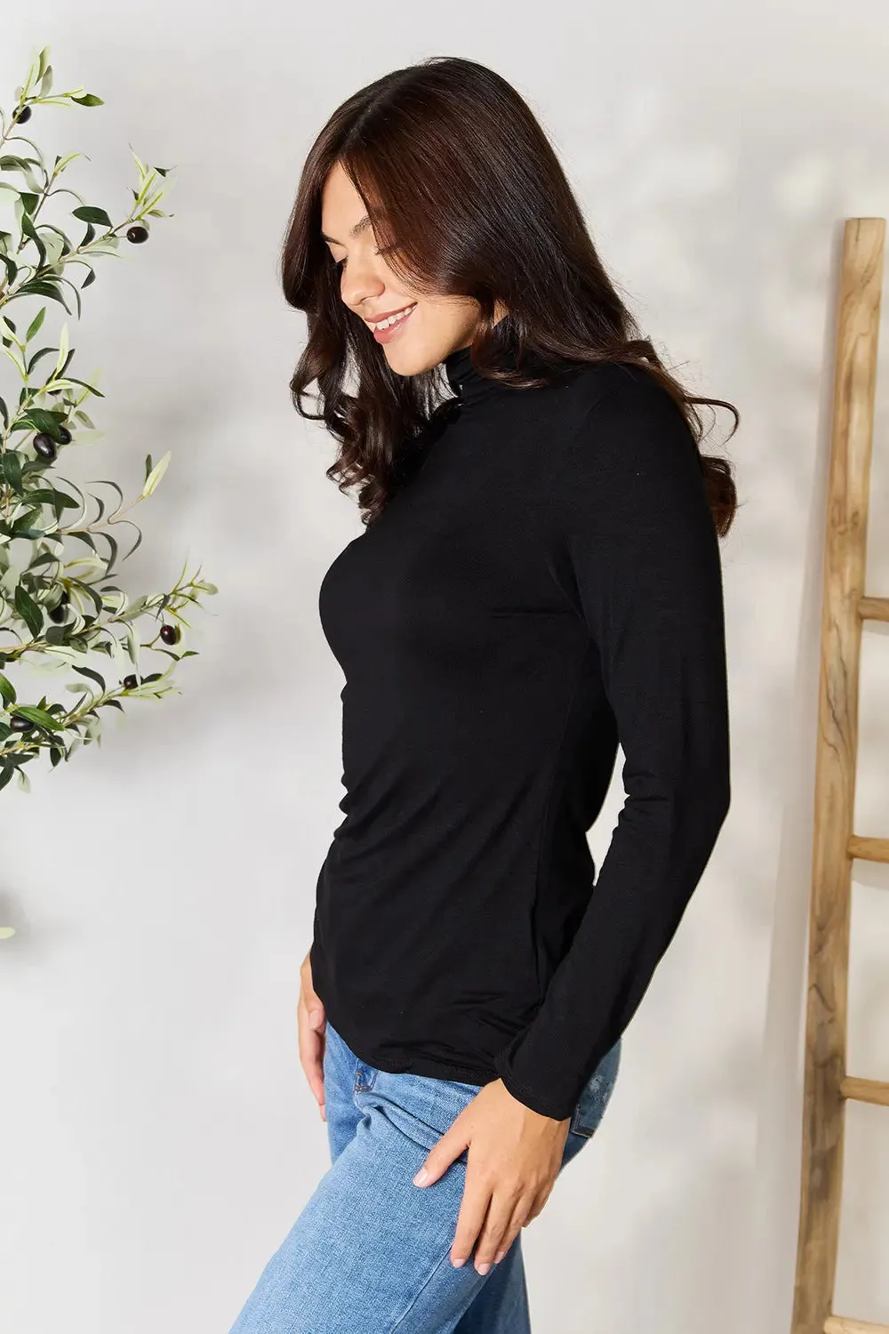 Turtleneck Long Sleeve Blouse