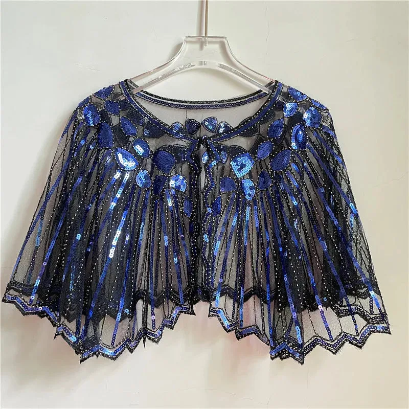 Vintage Sequin Flapper Cape Shrug