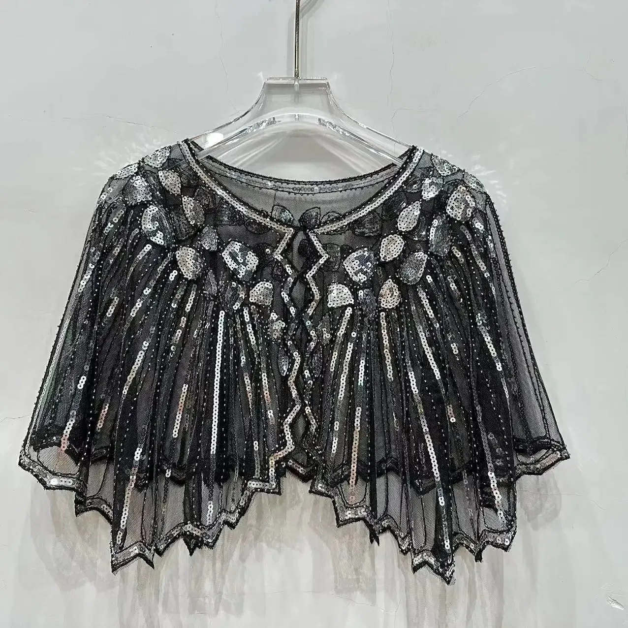 Vintage Sequin Flapper Cape Shrug