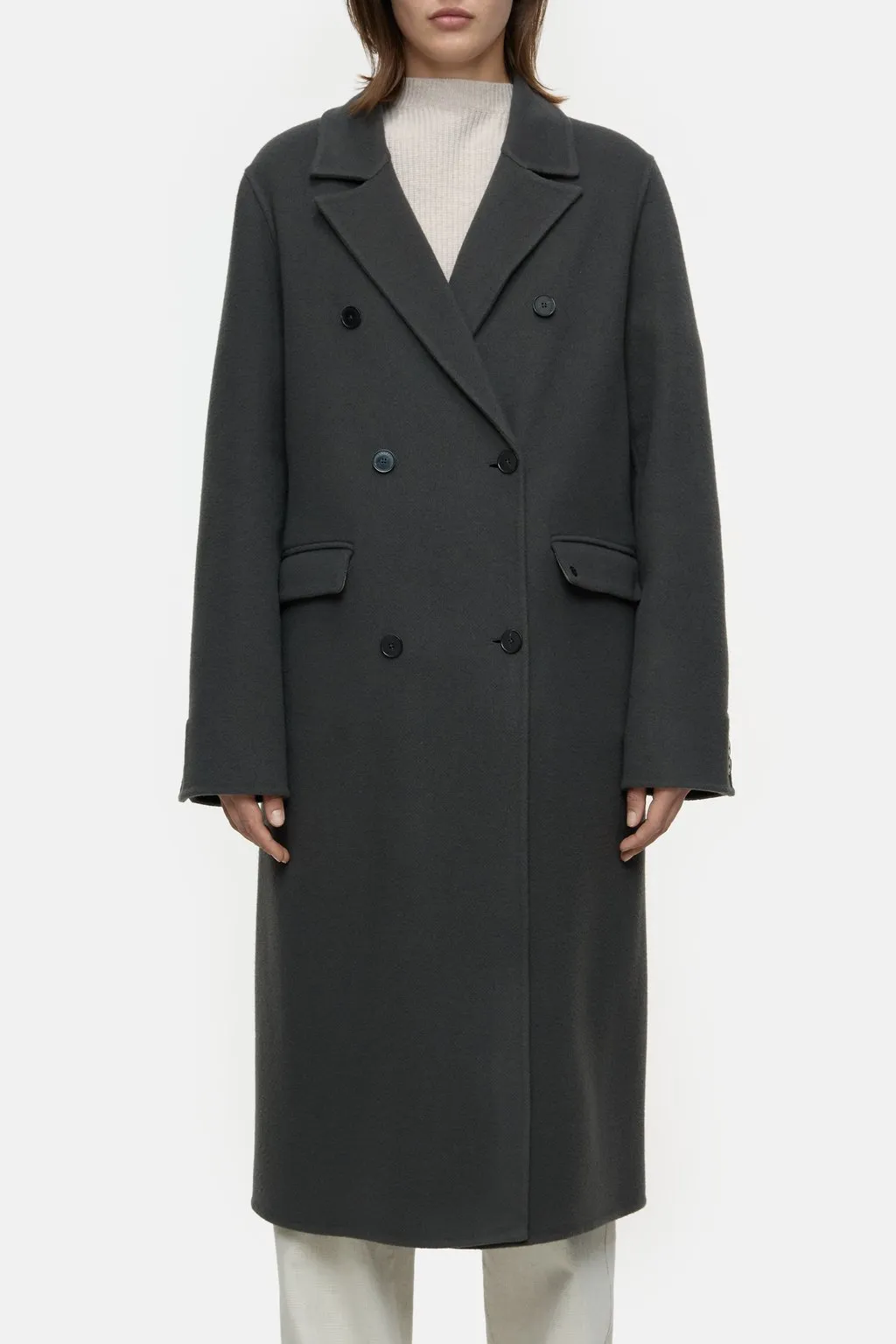 Virgin Wool Cashmere Blend Coat - Irish Coffee