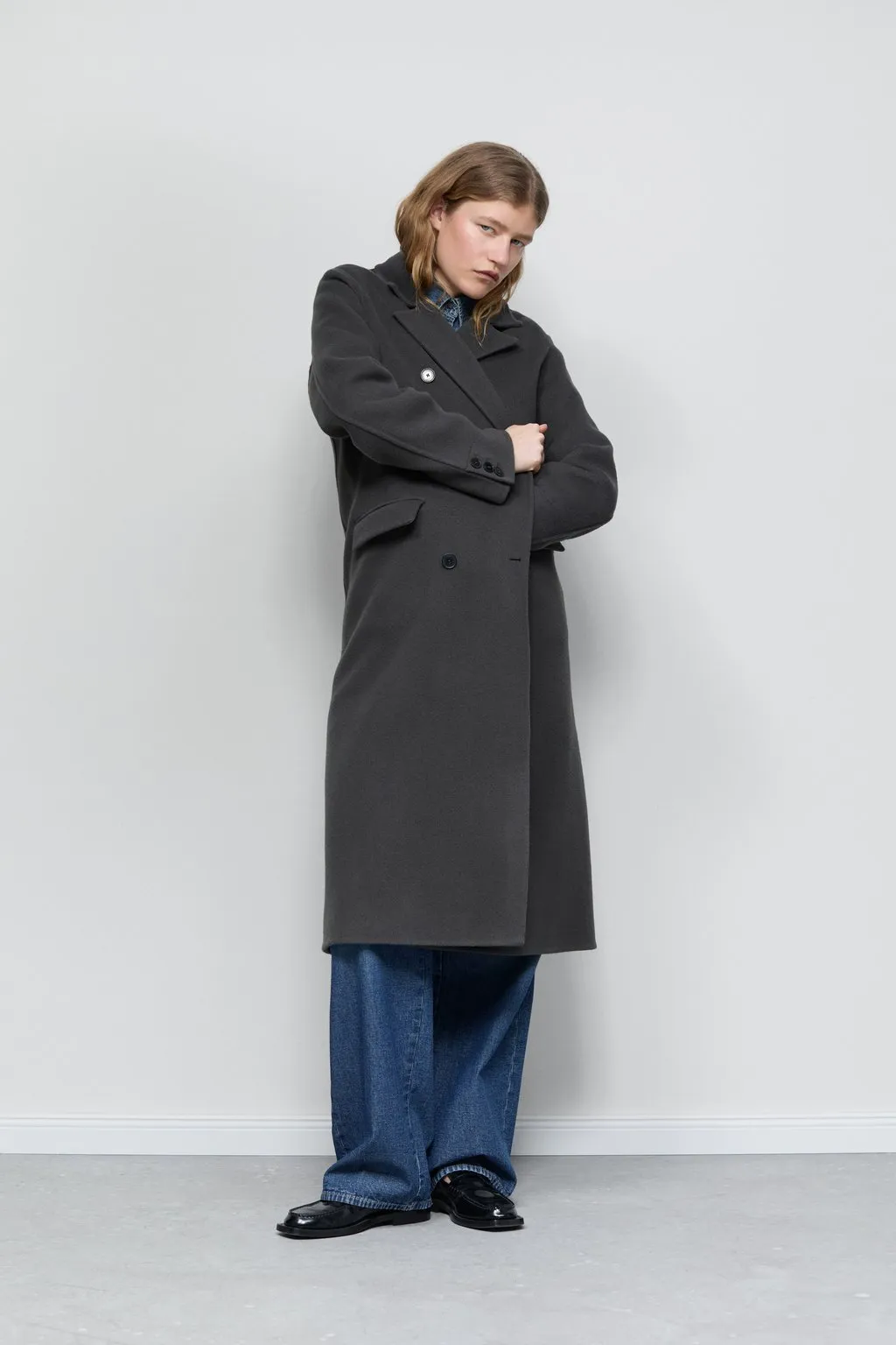 Virgin Wool Cashmere Blend Coat - Irish Coffee