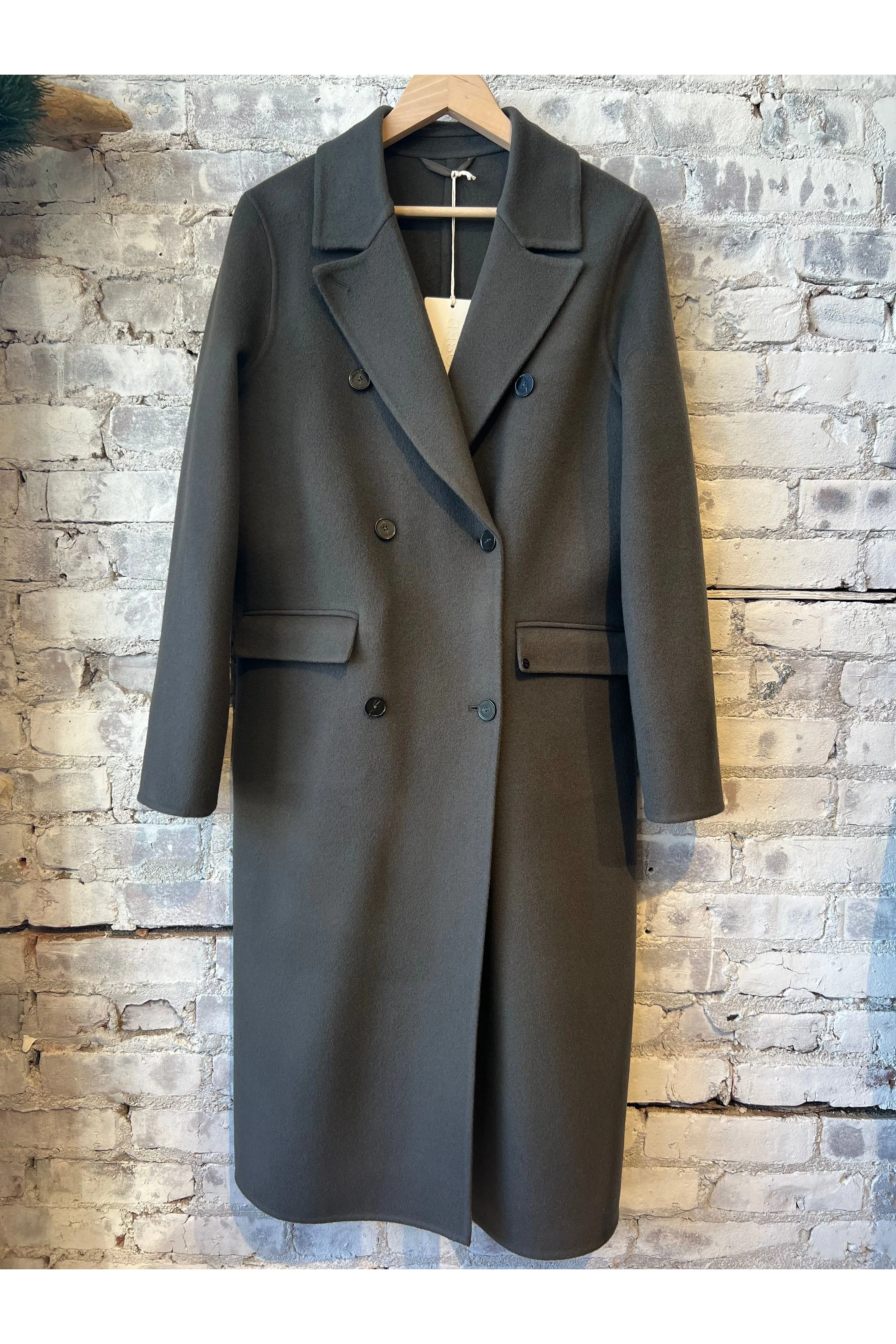 Virgin Wool Cashmere Blend Coat - Irish Coffee