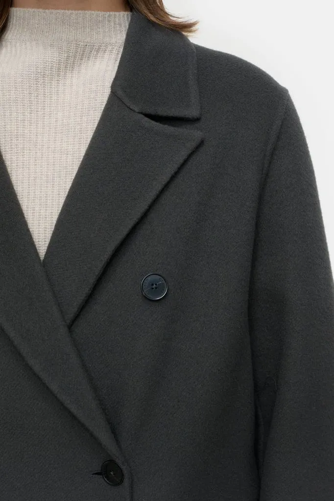 Virgin Wool Cashmere Blend Coat - Irish Coffee