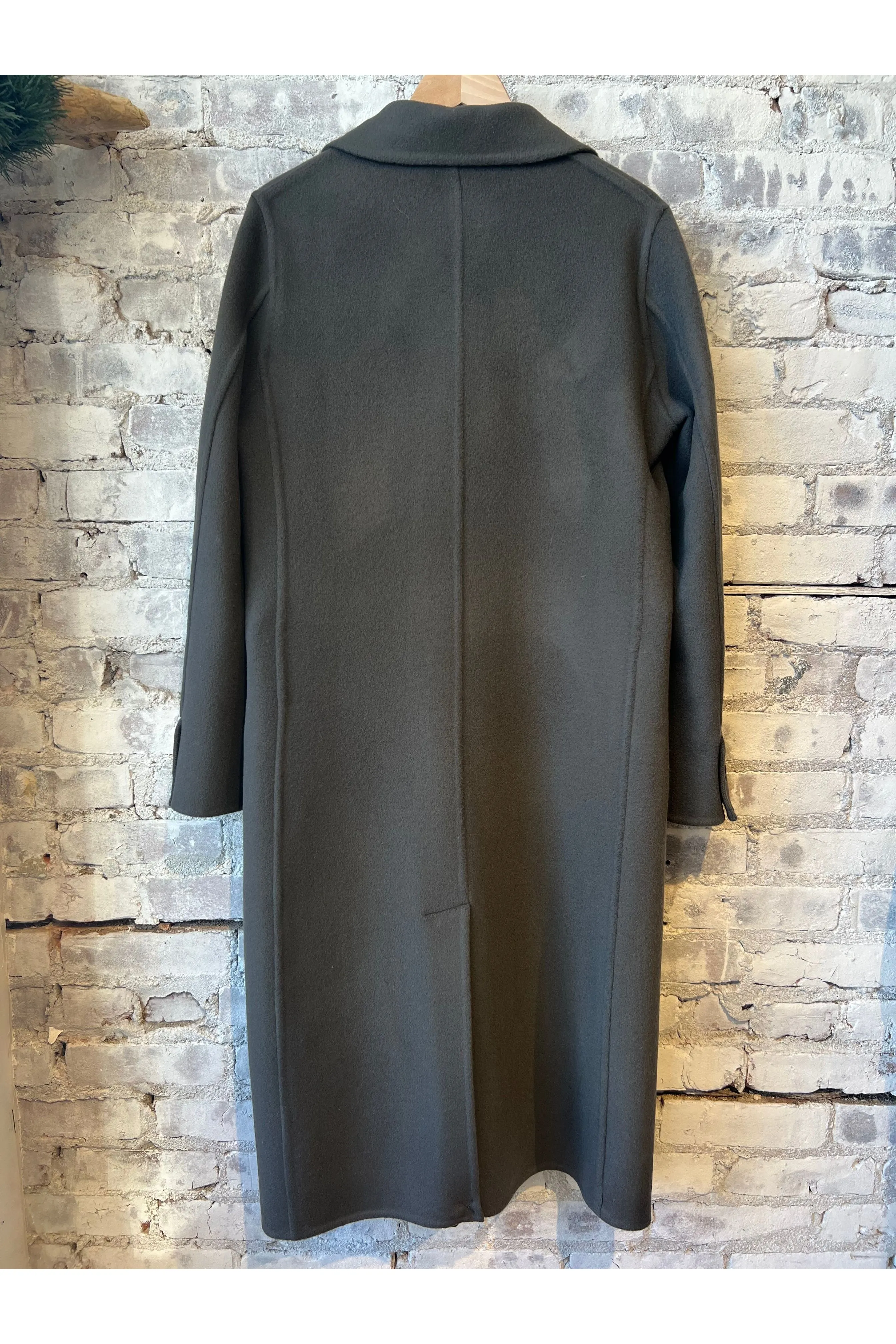 Virgin Wool Cashmere Blend Coat - Irish Coffee