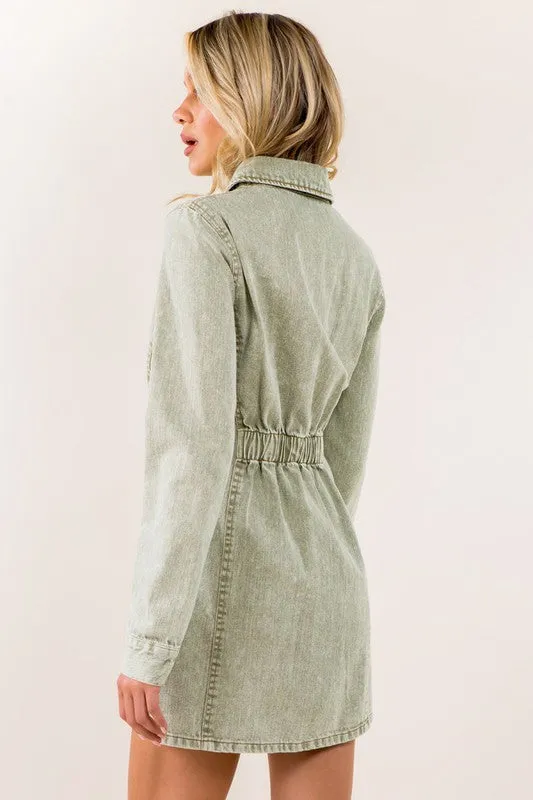 Washed Denim Dress