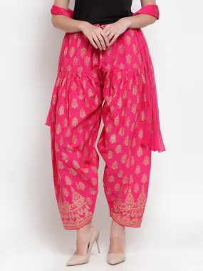 Women'S Pink Printed Salwar Dupatta