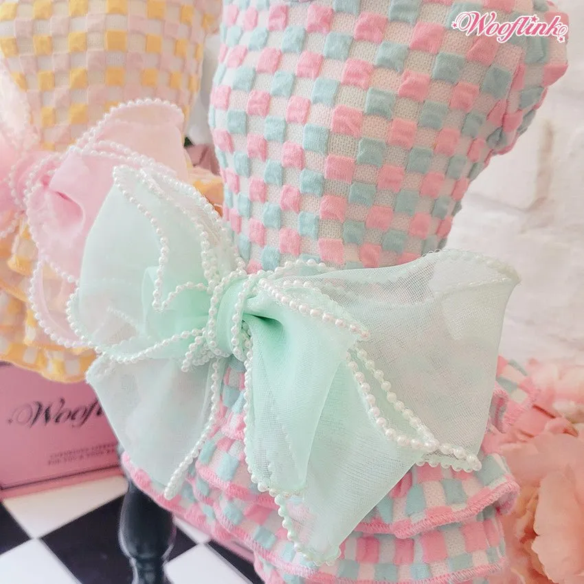 Wooflink Marshmallow Dress in Baby Blue & Mint