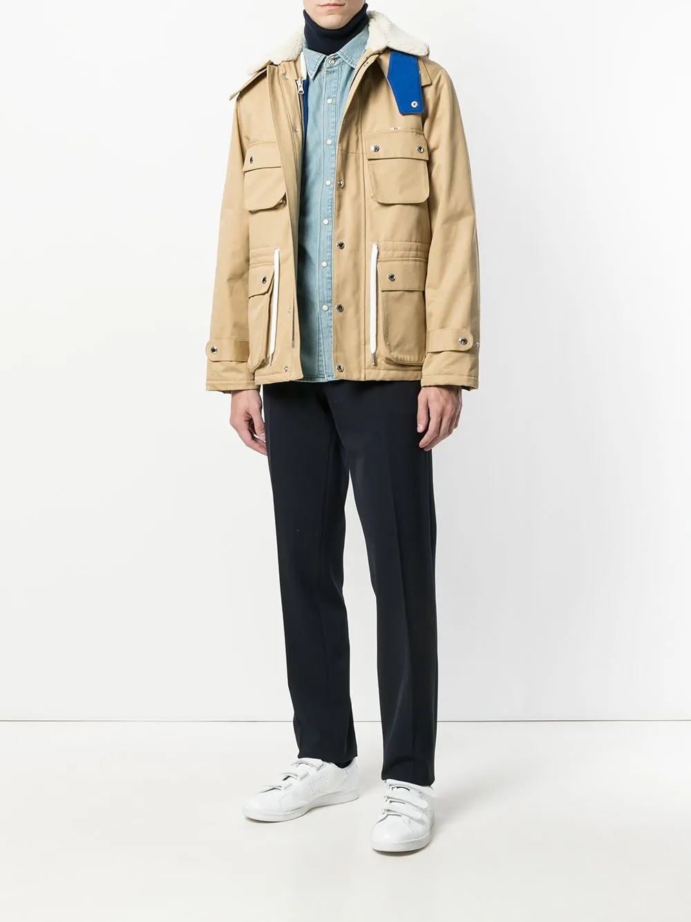 Wool Cotton Blend Cargo Jacket - LAST PIECE