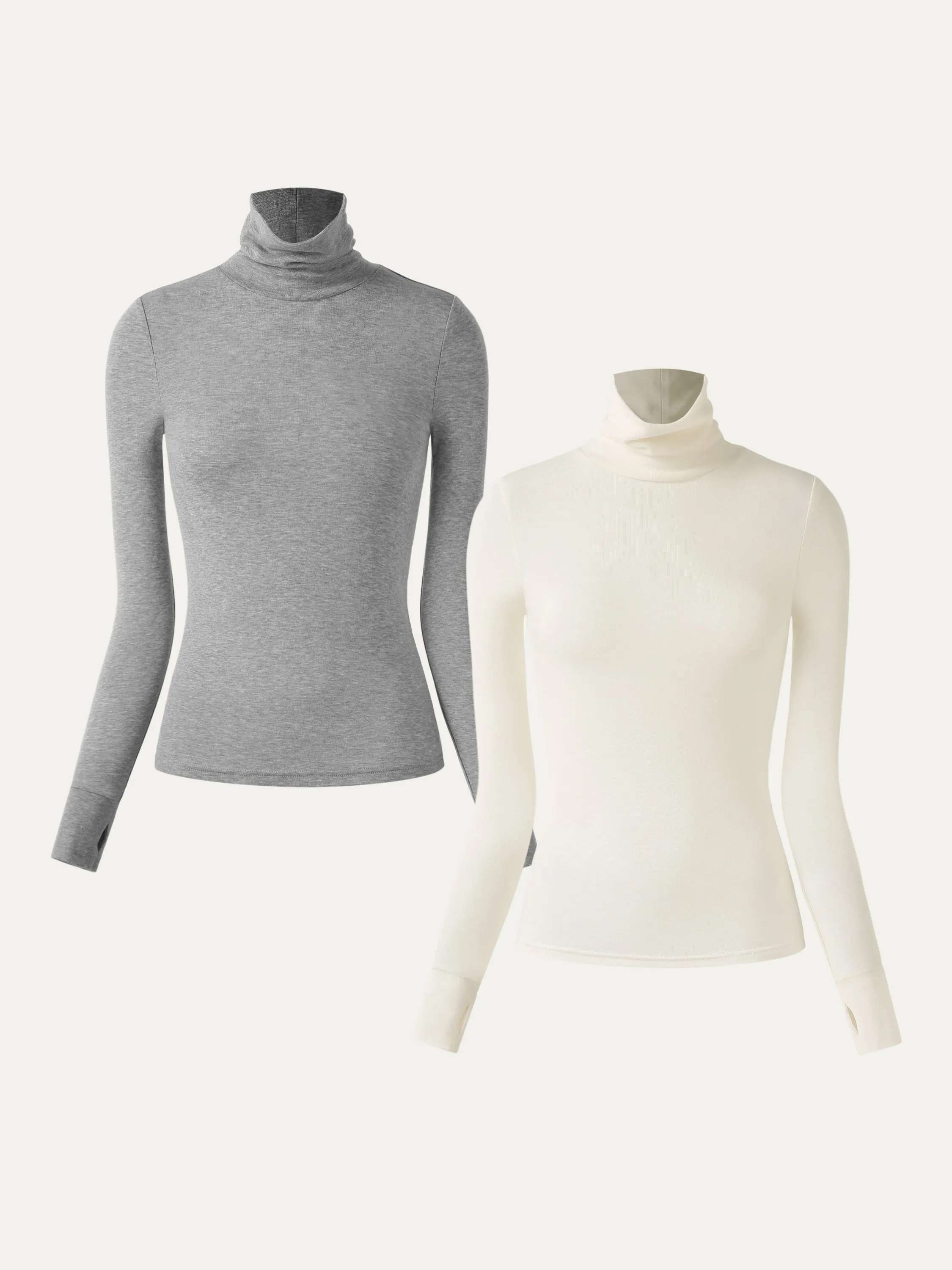 Wool Semi-Sheer Turtleneck Top