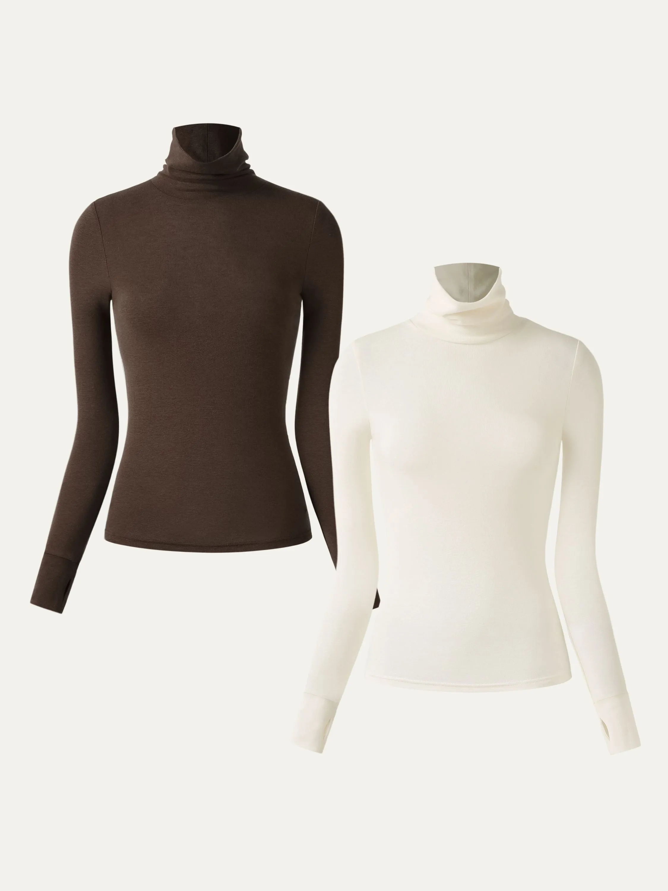 Wool Semi-Sheer Turtleneck Top